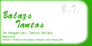 balazs tantos business card